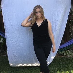 Black velvet top
